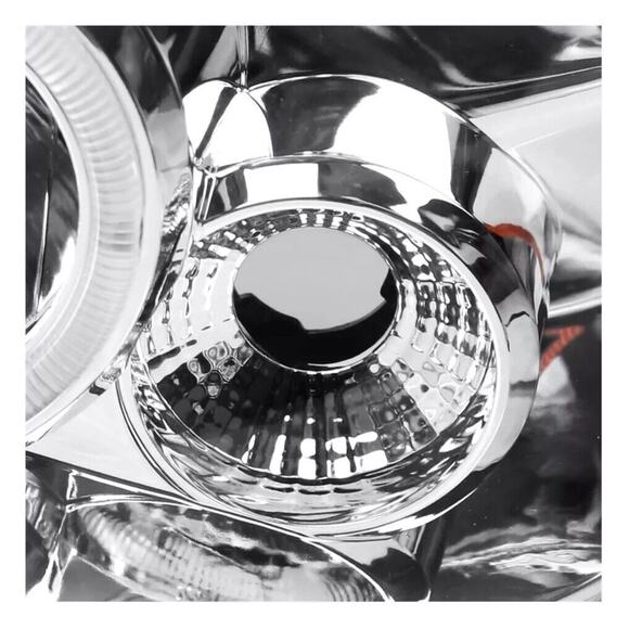 Chrome LED Projector Headlights w Halo for 2001–2004 Nissan Frontier Pair Spec-D - Picture 8 of 9